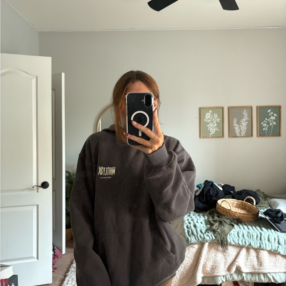 White Fox Boutique Dark Brown Hoodie Sweater